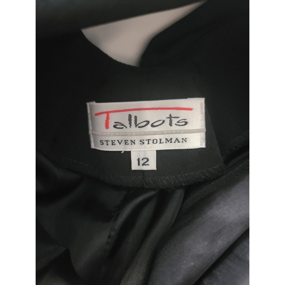 Vintage Talbots Steven Stolman Black Twist Back Cutout Sheath Dress Size 12 - Picture 2 of 16